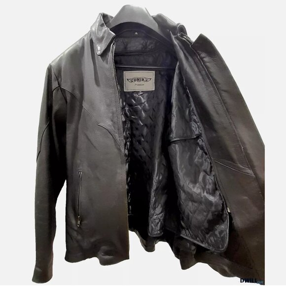 UNIK Premium Women's XL Black Leather Motorcycle Jacket Removable Lining Western - Picture 4 of 11